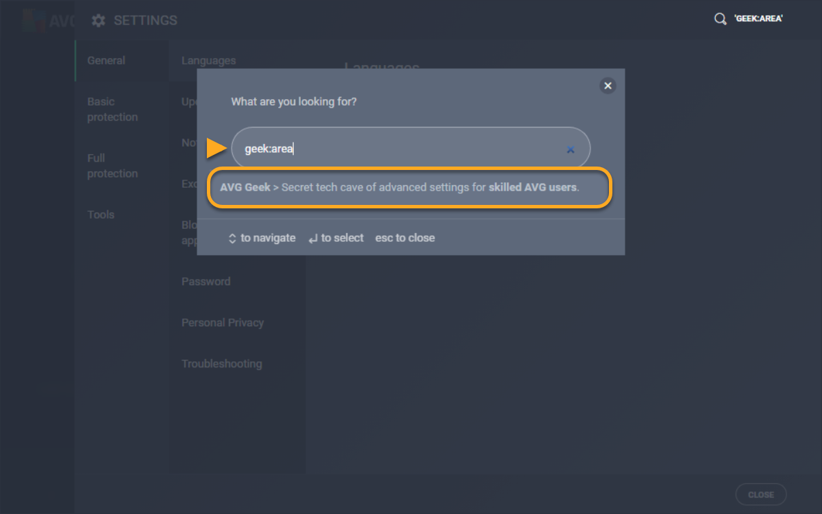 Using The AVG Geek Settings Area In AVG Antivirus | AVG Support
