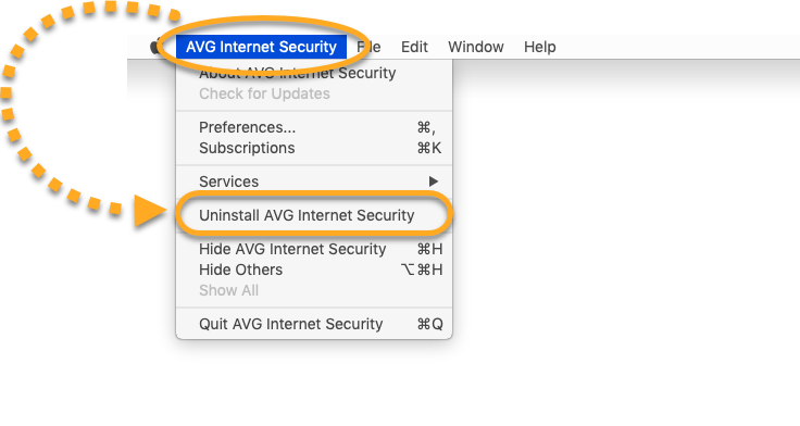 delete avg mac