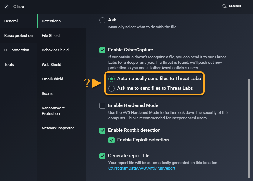 Managing CyberCapture in AVG AntiVirus | AVG