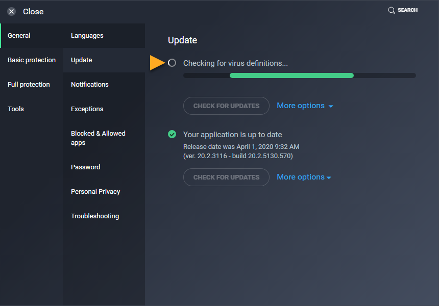 Updating Virus Definitions And Avg Antivirus Applica Avg Support