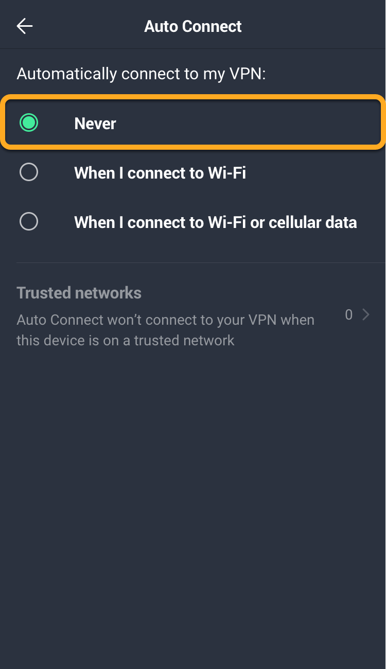 セキュリティで保護されていない Wi Fi ネットワークへの接続時に Avg セキュア Vpn を自動的に有効にする Avg