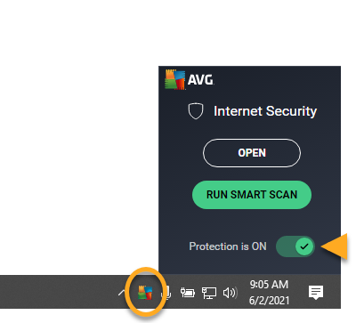 turning off avg antivirus