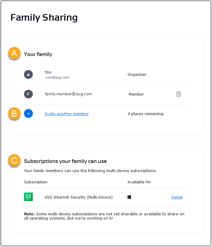 How to use AVG Family Sharing | AVG